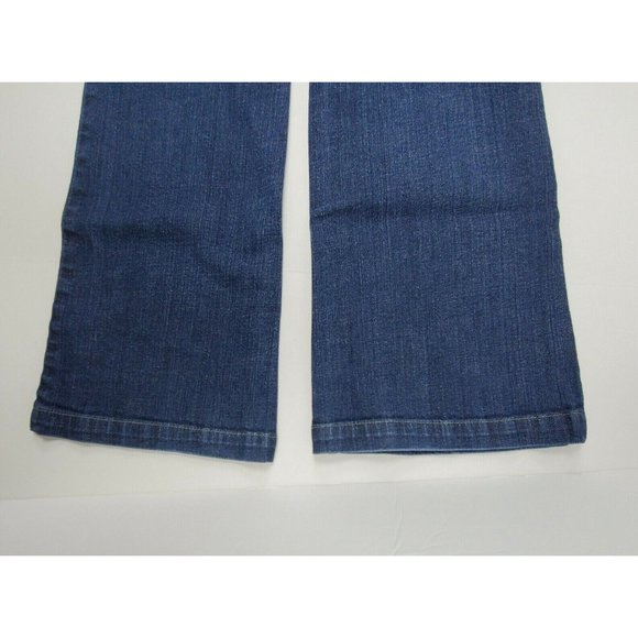 WHBM Womens Jeans sz 2R Blanc Trouser Leg mid rise med/dark wash - Picture 11 of 11